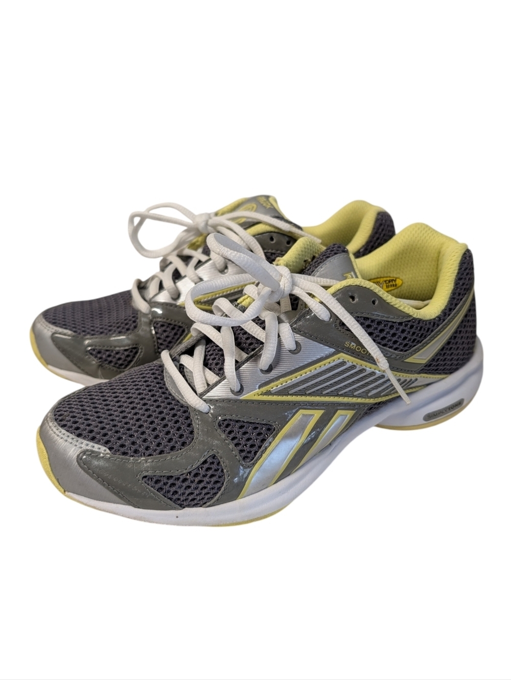Reebok SimplyTone SmoothFit Womens Size  8 Walking Shoes Grey Yellow J20617